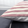 Marblehead Light Red Ticking Stripe Farmhouse Duvet Style Dog Bed